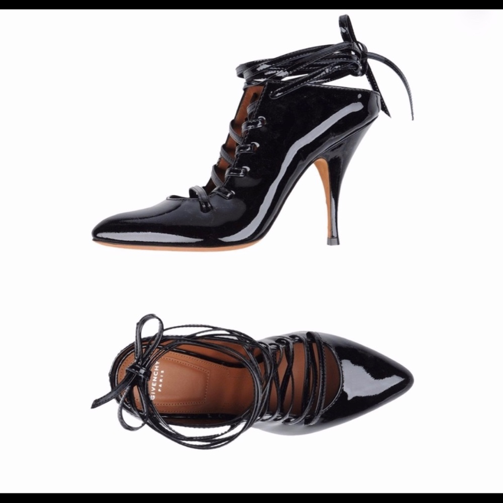 Givenchy Patent Leather Lace-up Heels